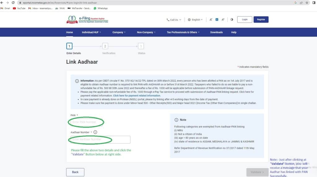 Step by Step guide on how to link Aadhar with PAN Online before due date or last date How to Link Aadhar Pan online Link Aadhar and Pan online update sms for Aadhar and Pan Link status